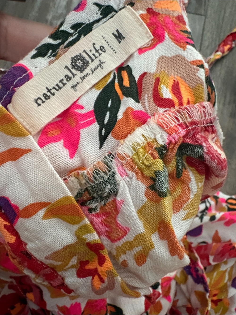 Natural Life Mini Hallie Dress Floral Halter Dress Size Medium - Picture 8 of 9